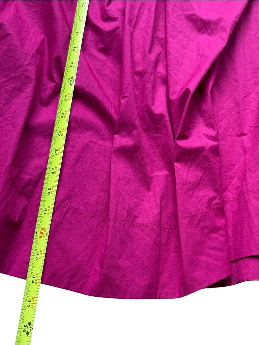 Monica Nera Fuchsia Maxi Dress Cotton Shoulder Bow Strap Minimalist XS Chic Luxe - Picture 5 of 10